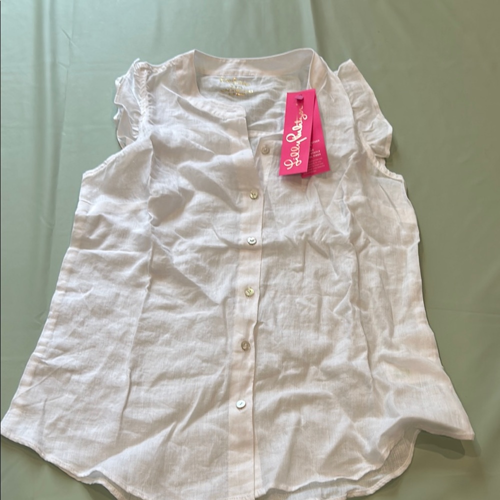 Brett button down in resort white